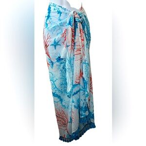 NWT White House Black Market Coral Reel Sarong